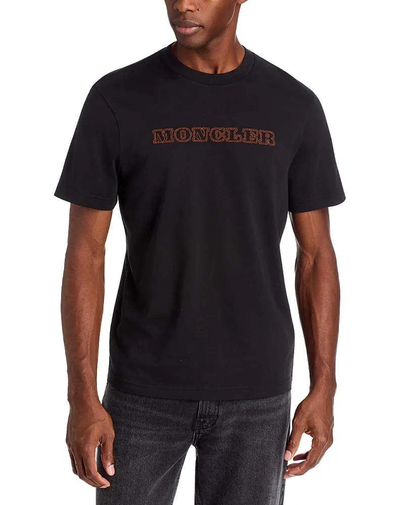 Moncler Embroidered Logo Short Sleeve Tee by Moncler