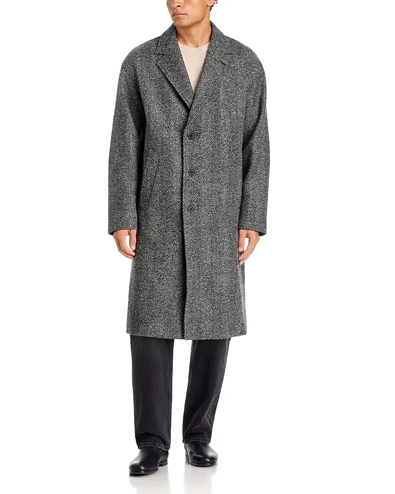 Herno Wool Herringbone Coat by Herno
