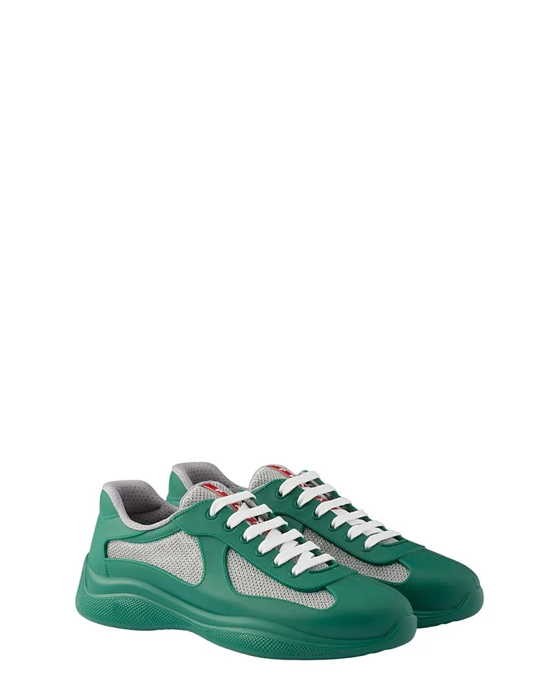 Americas Cup Soft Rubber and Bike Fabric Sneakers by Prada