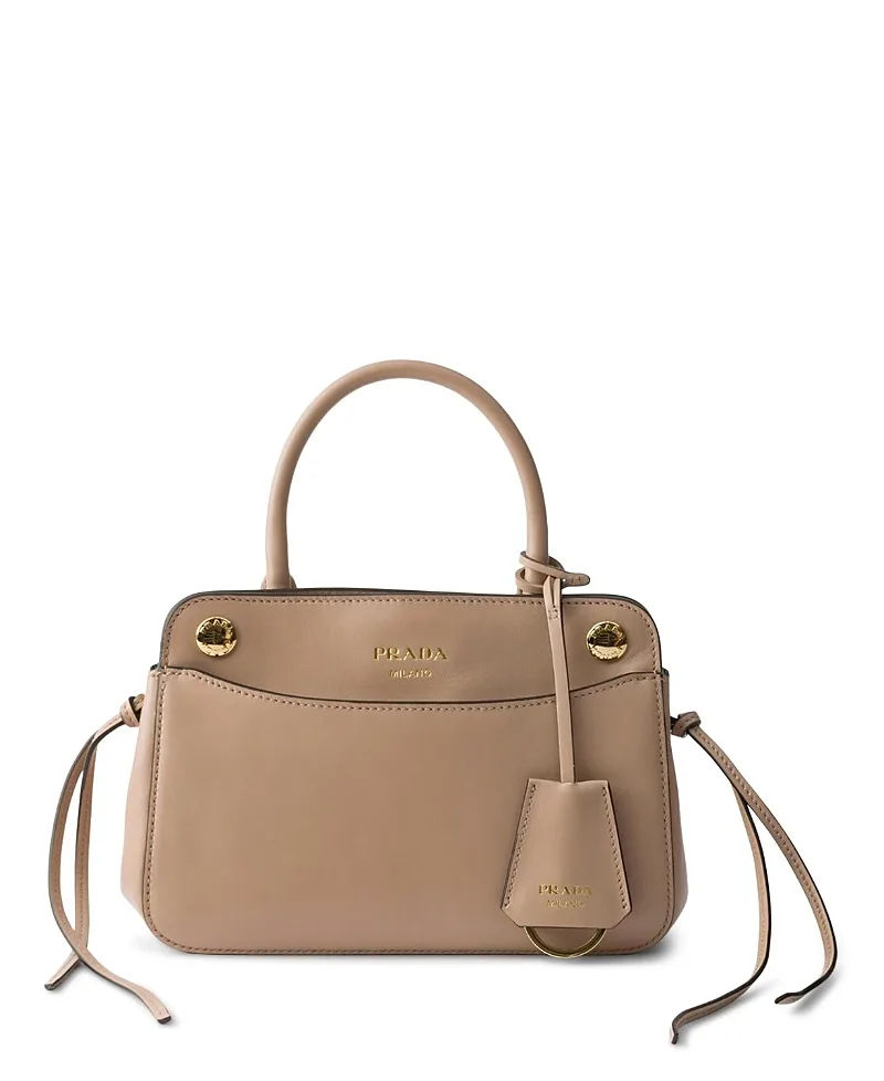 Carry Mini Leather Handbag by Prada