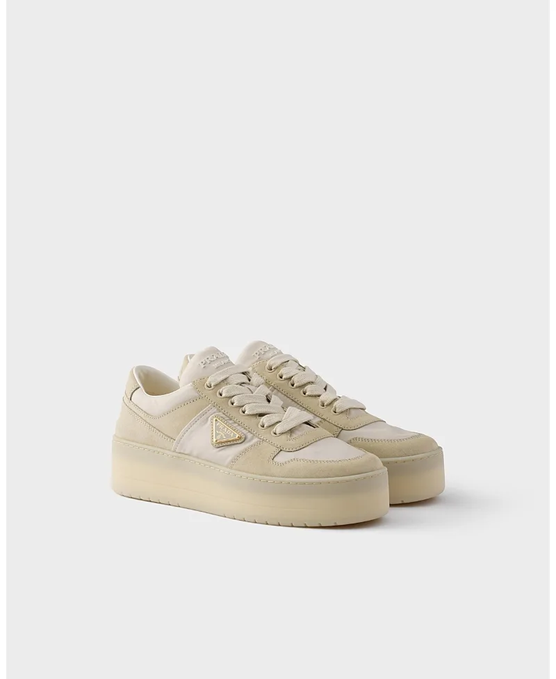 Downtown Bold Re-Nylon and Suede Sneakers