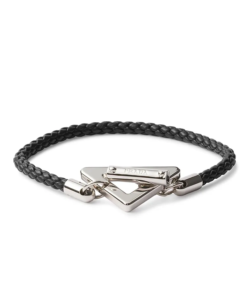 Braided Nappa Leather Bracelet by Prada