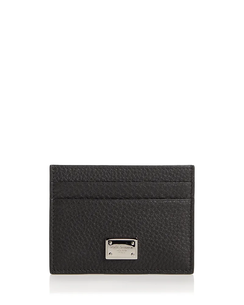 Logo Grained Leather Card Case by Dolce & Gabbana