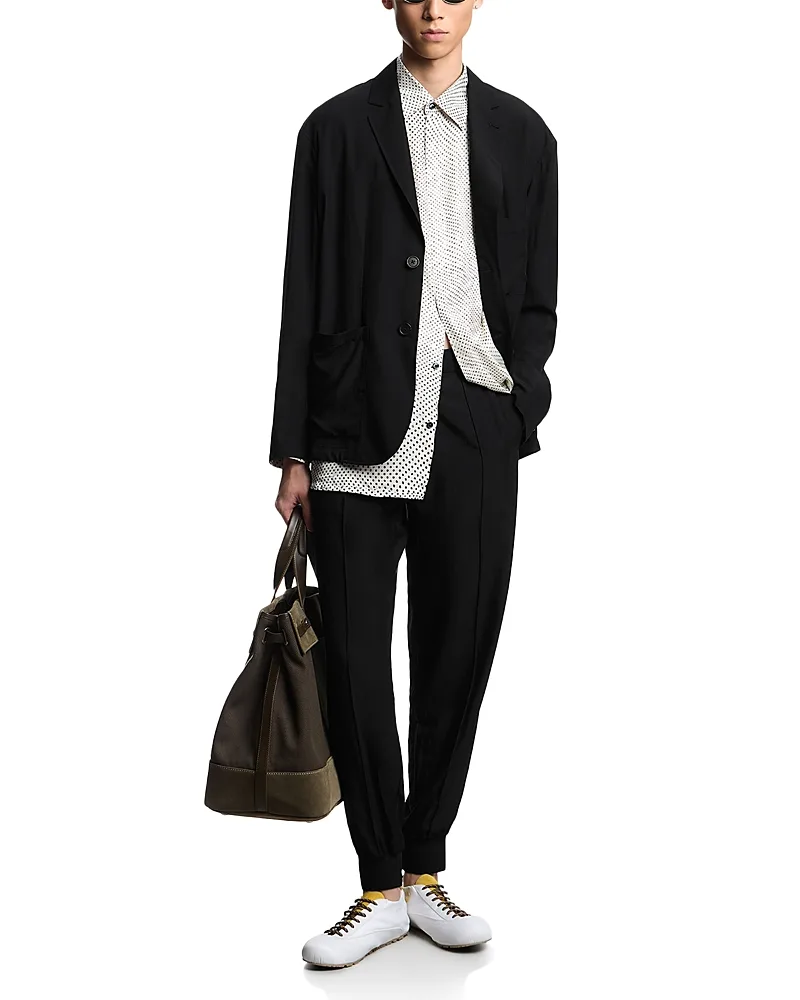 Emporio Armani Regular Fit Black Beauty Trousers by Armani