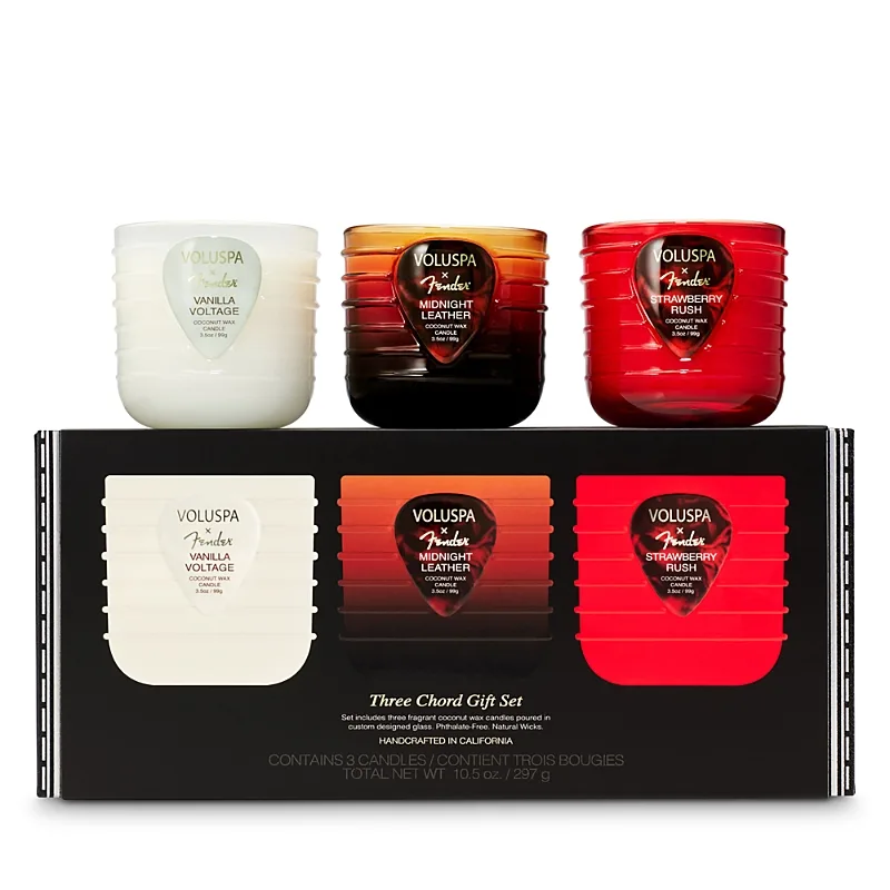 Voluspa x Fender Trio 3.5 oz. Candle Gift Set by Voluspa