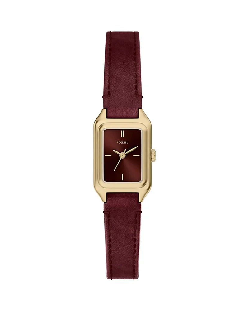 Raquel Mini Leather Strap Watch, 18mm x 29mm by Fossil