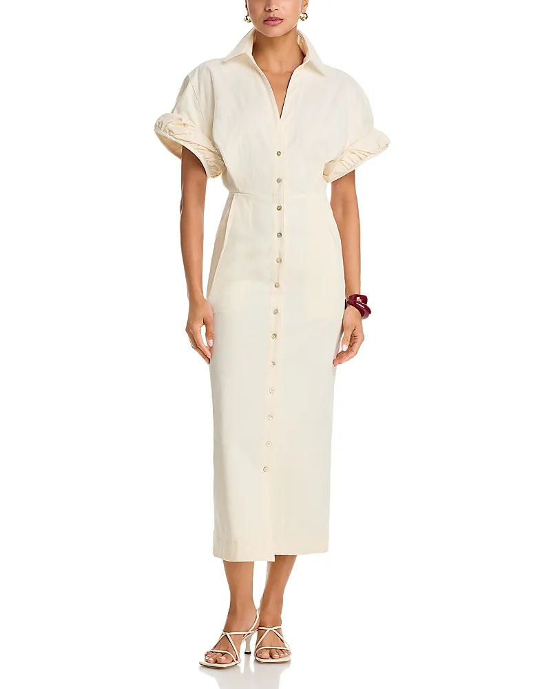 Rolled Sleeve Shirt Dress by Christopher John Rogers