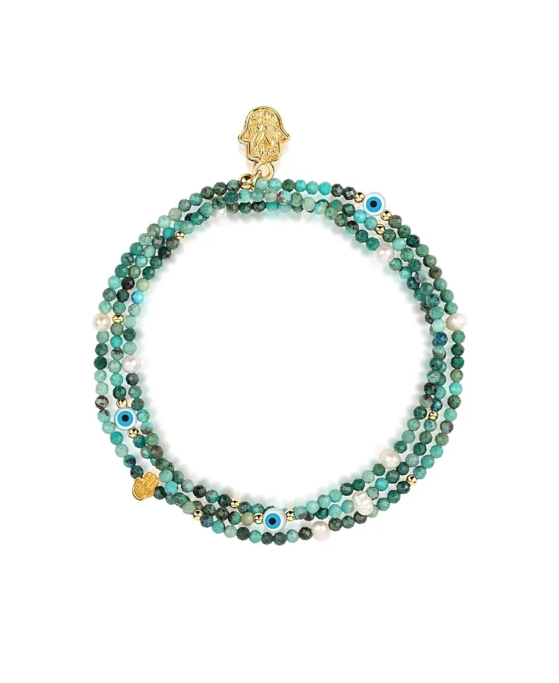 Enlightened Spirit Turquoise December Birthstone Wrap Bracelet by Karma And Luck