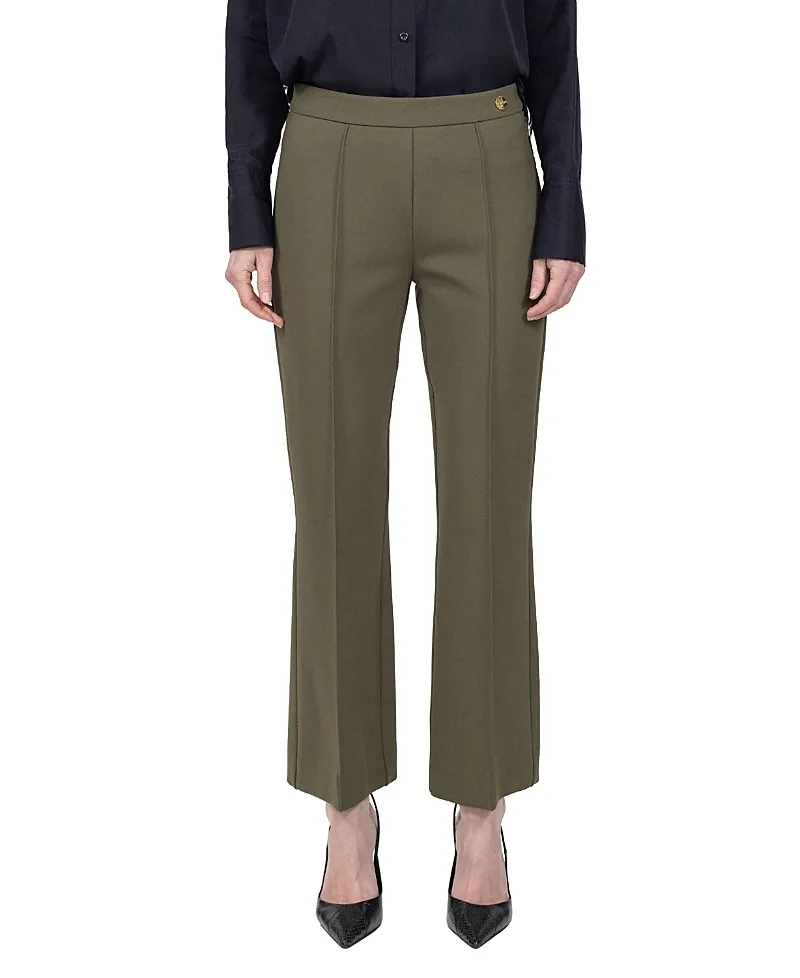 Lola High Density Crepe Stretch Cropped Flare Trouser