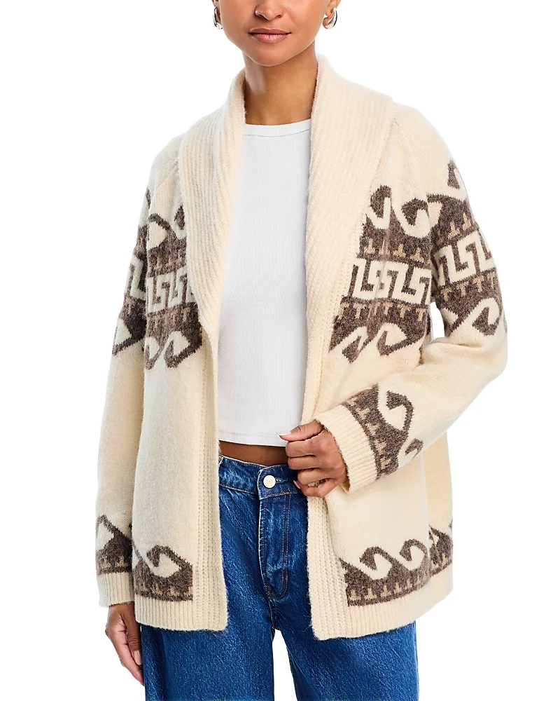Wave Fair Isle Open Cardigan by AQUA