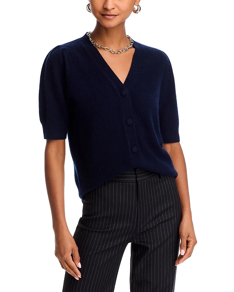 Cashmere Short Sleeve Cardigan