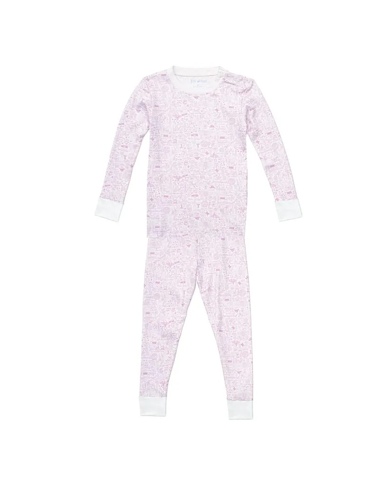 Dallas-Fort Worth Two Piece Pajamas by Joy Street