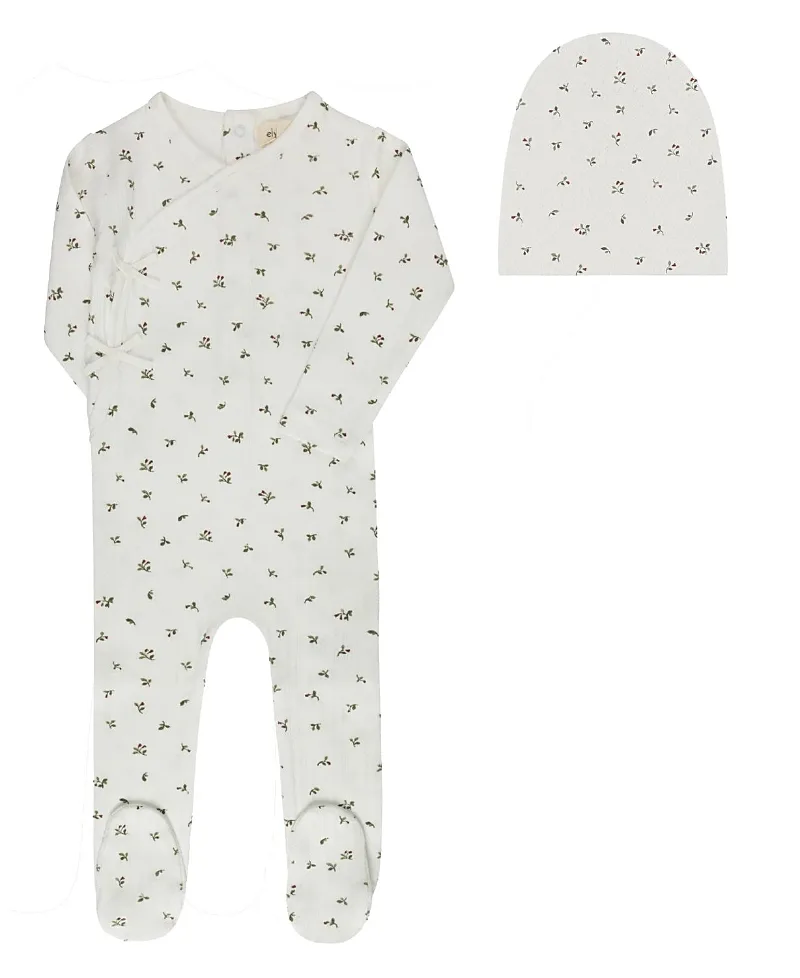 Floral Pointelle Collection Footie Beanie by Elys & Co.