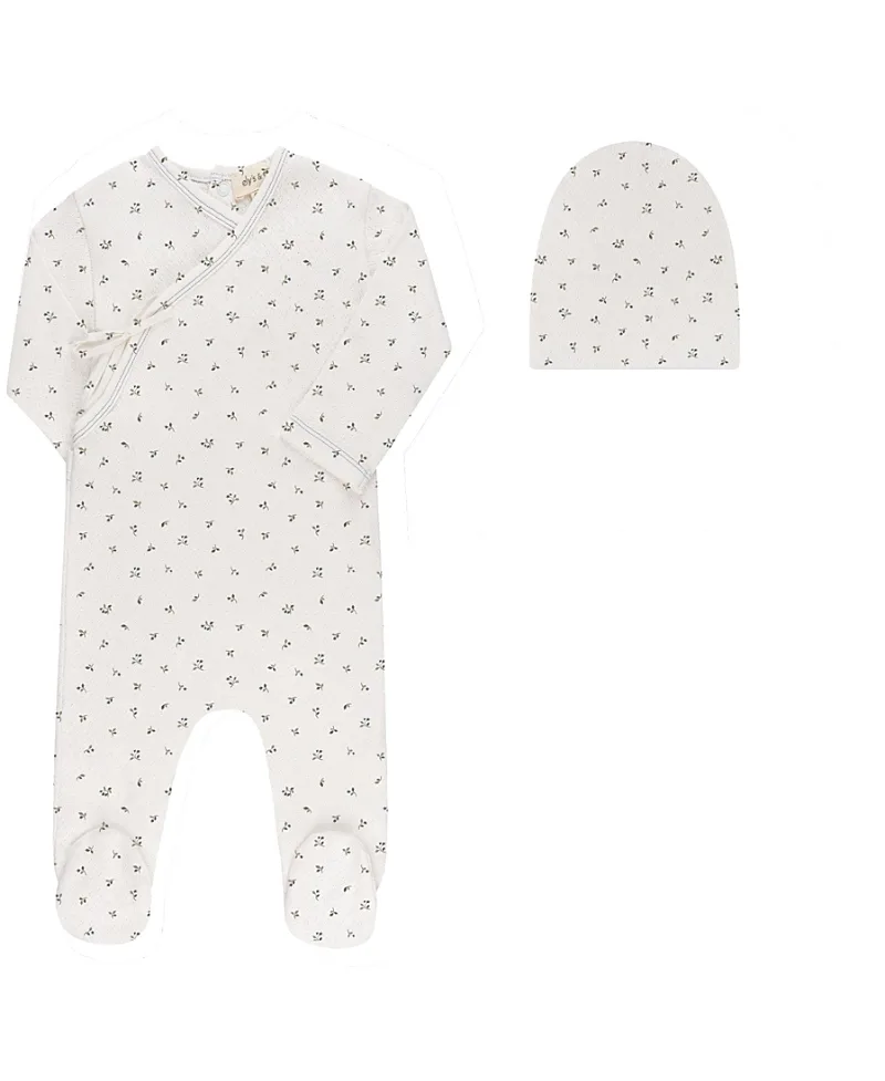 Floral Pointelle Collection Footie Beanie by Elys & Co.