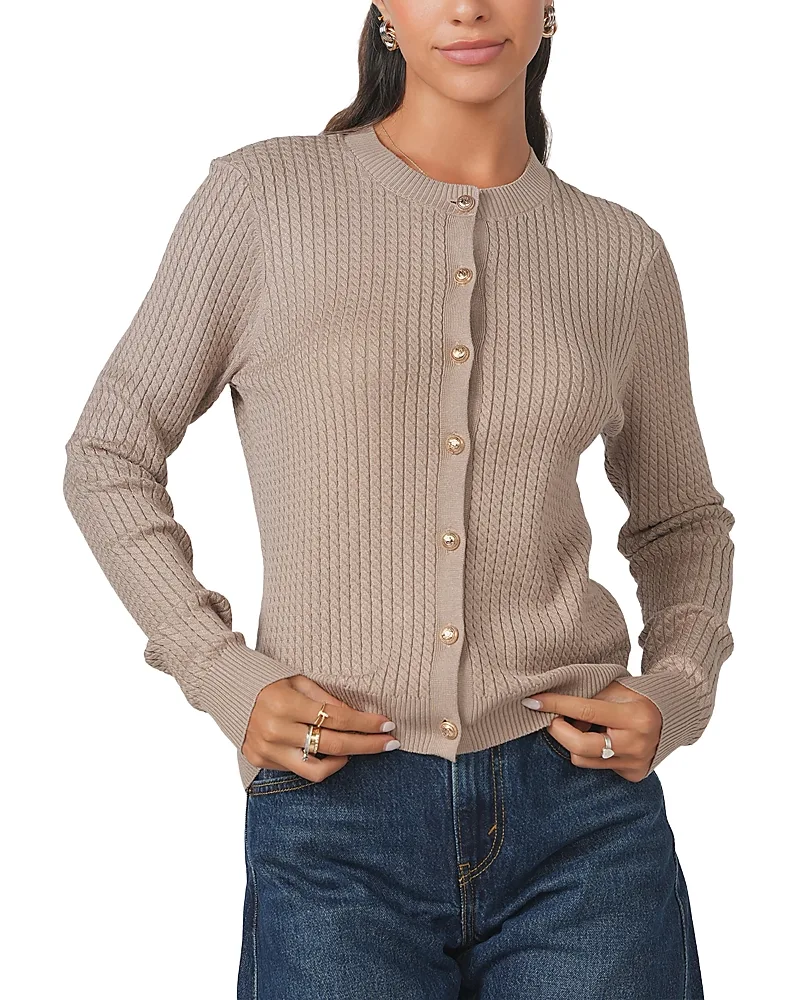 Twisted Cable Knit Cardigan by Point