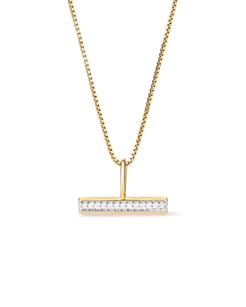 Lev Small Two Tone Gold Pendant by Ana Luisa
