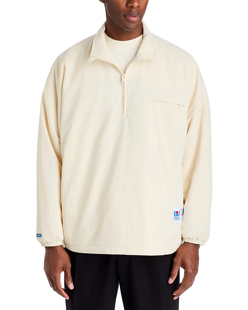 Willy Polar Fleece Lined Quarter Zip Pullover by Willy Chavarria