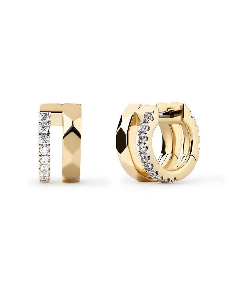 Esme Double Gold Hoops Earrings by Ana Luisa