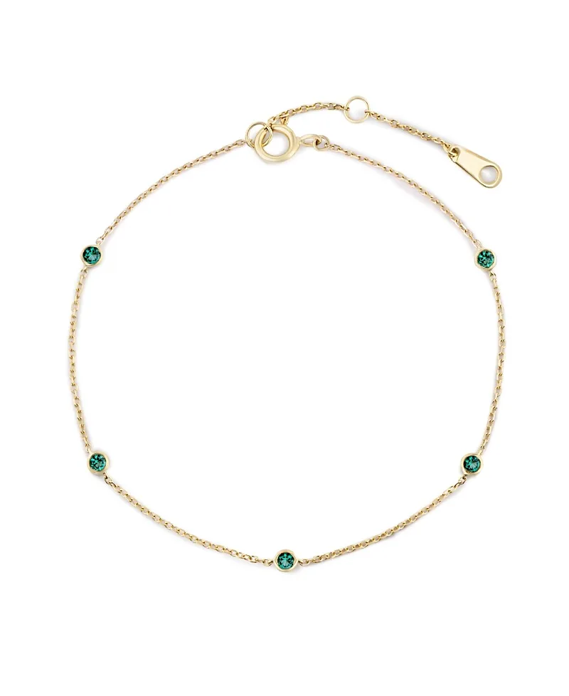 Solid Yellow Gold Birthstone Bracelet by Ana Luisa