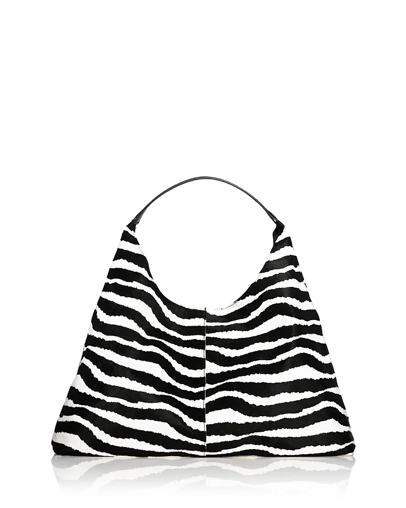 Large Zebra Print Calf Hair Shoulder Bag by AQUA