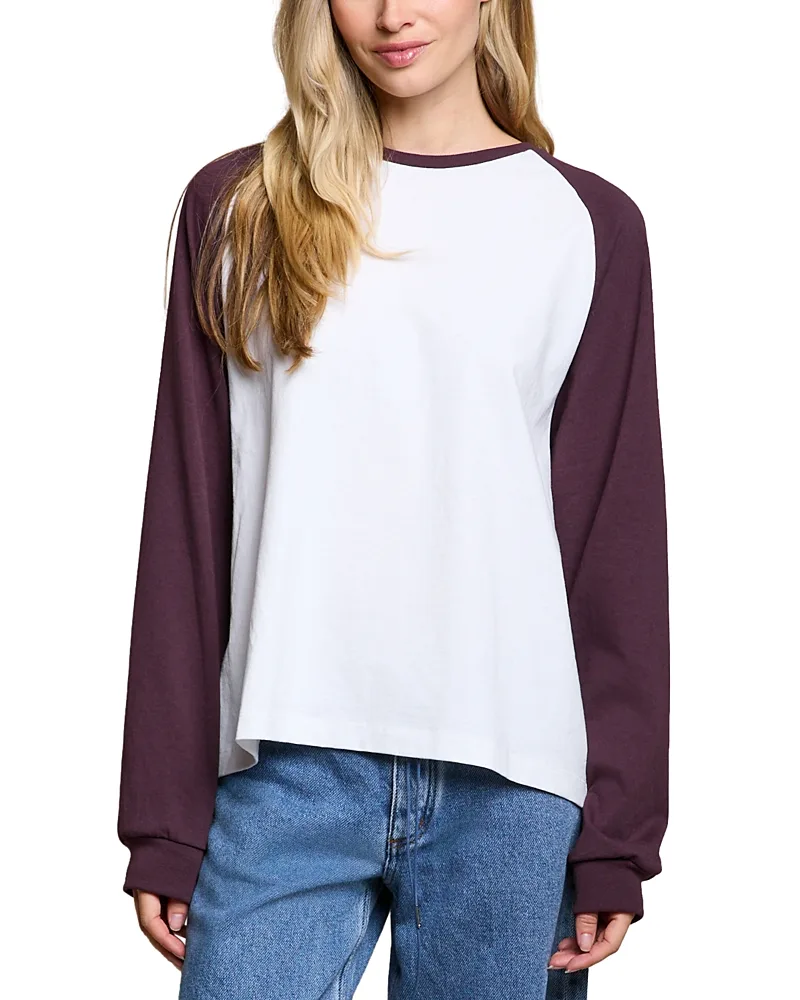 Jacky Cotton Jersey Long Sleeve Crewneck Baseball Tee by Perfectwhitetee