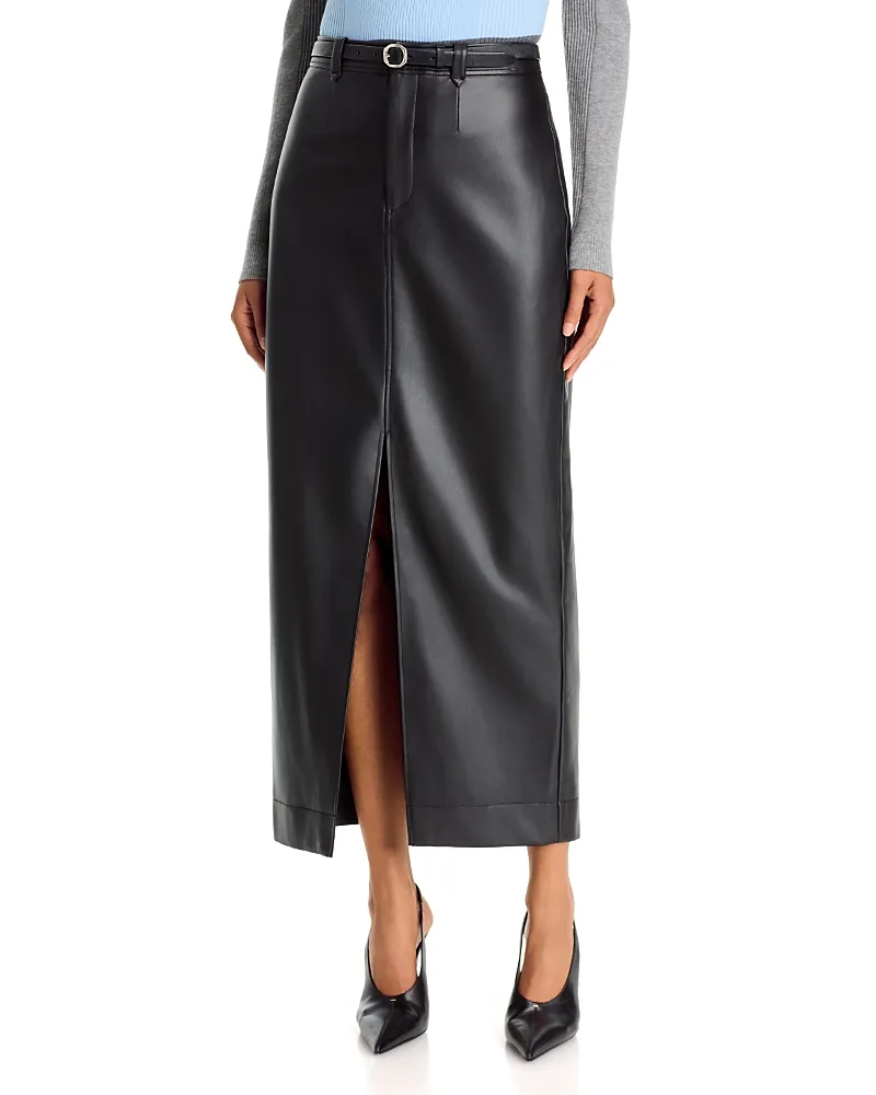 Meg Faux Leather Midi Skirt