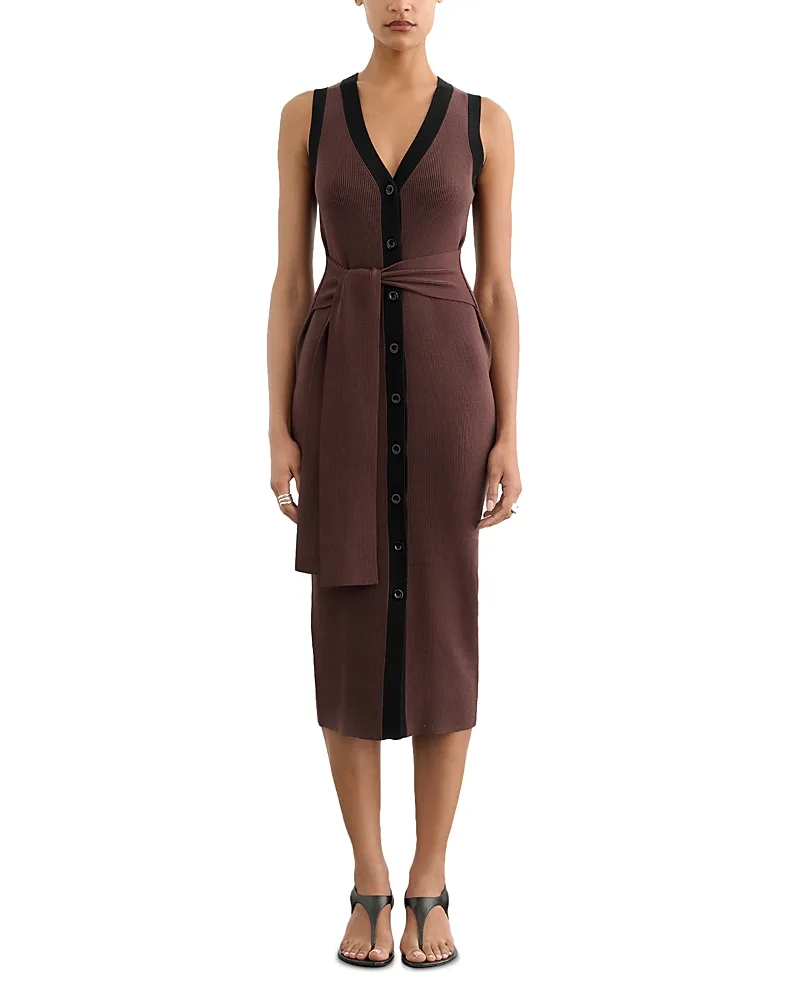 Victoria Tie Front Knit Dress by Toccin
