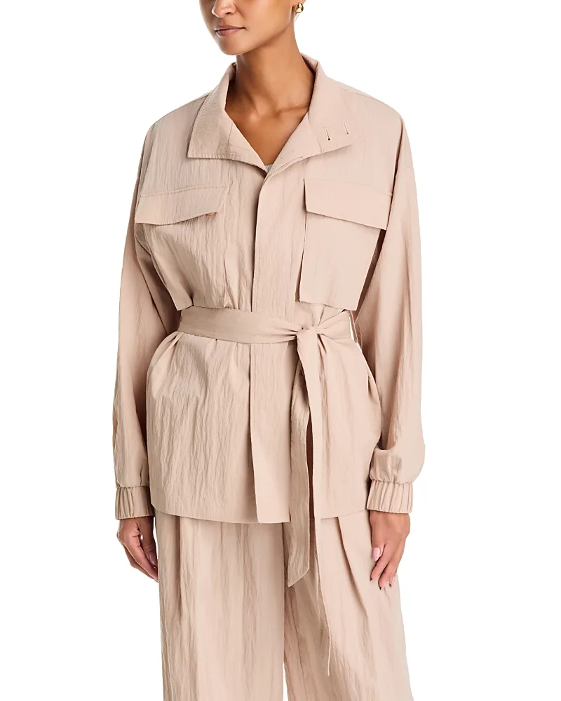 Voro Collared Tie Waist Jacket by Aya Muse