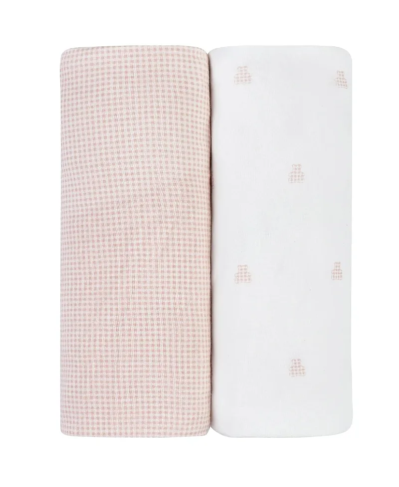Gingham Bear Collection Changing Pad Cover Cradle Sheet Set by Elys & Co.