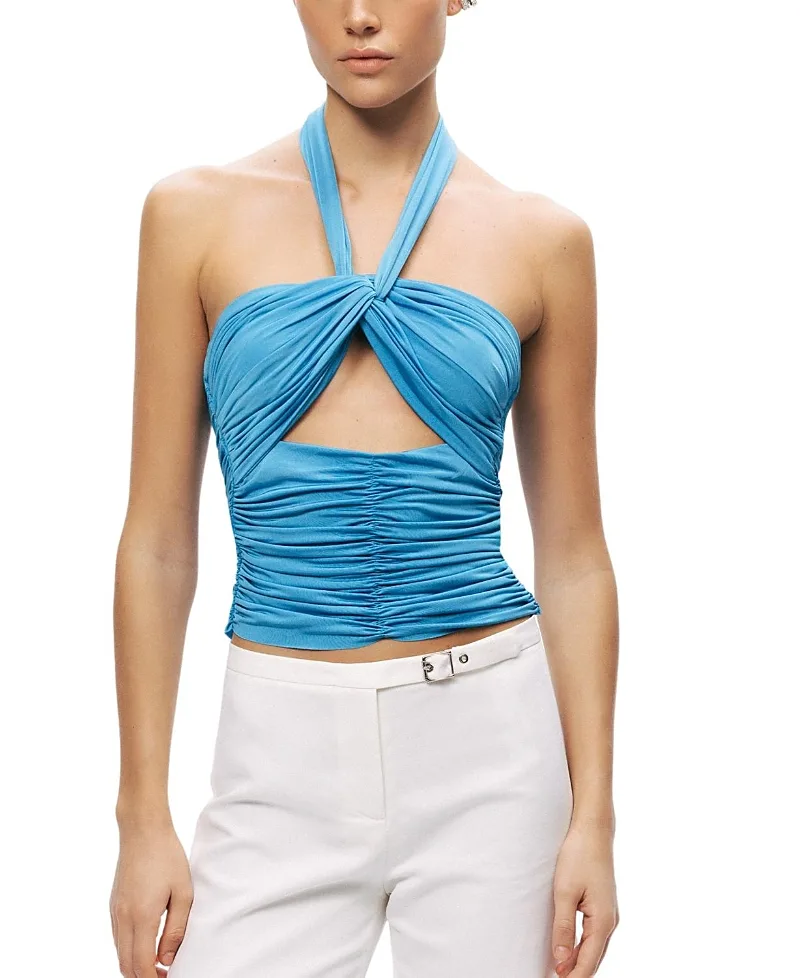 Cut-Out Draped Blouse by Nocturne