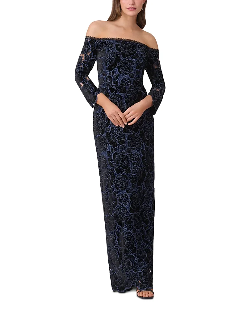 Joelle Velvet Cutwork Dress by Shoshanna