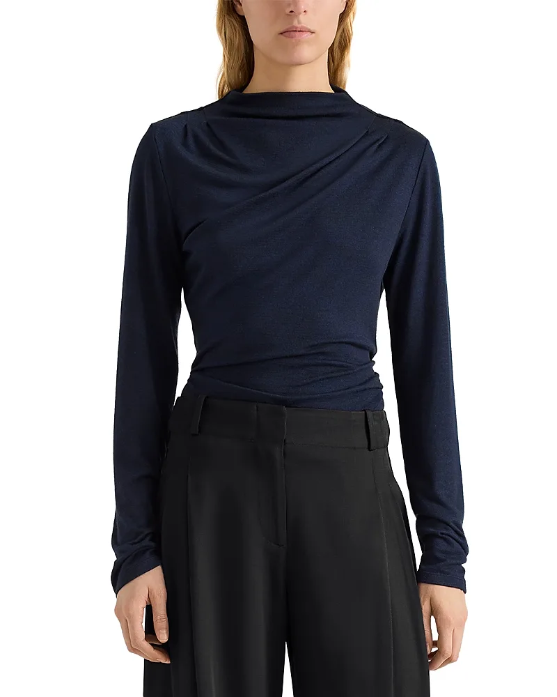 White Label Mimi Marled Jersey Pleated Top by Proenza Schouler