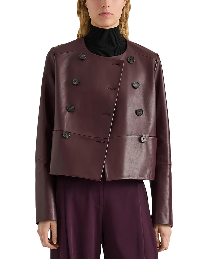 White Label Courtney Leather Double Breasted Jacket by Proenza Schouler