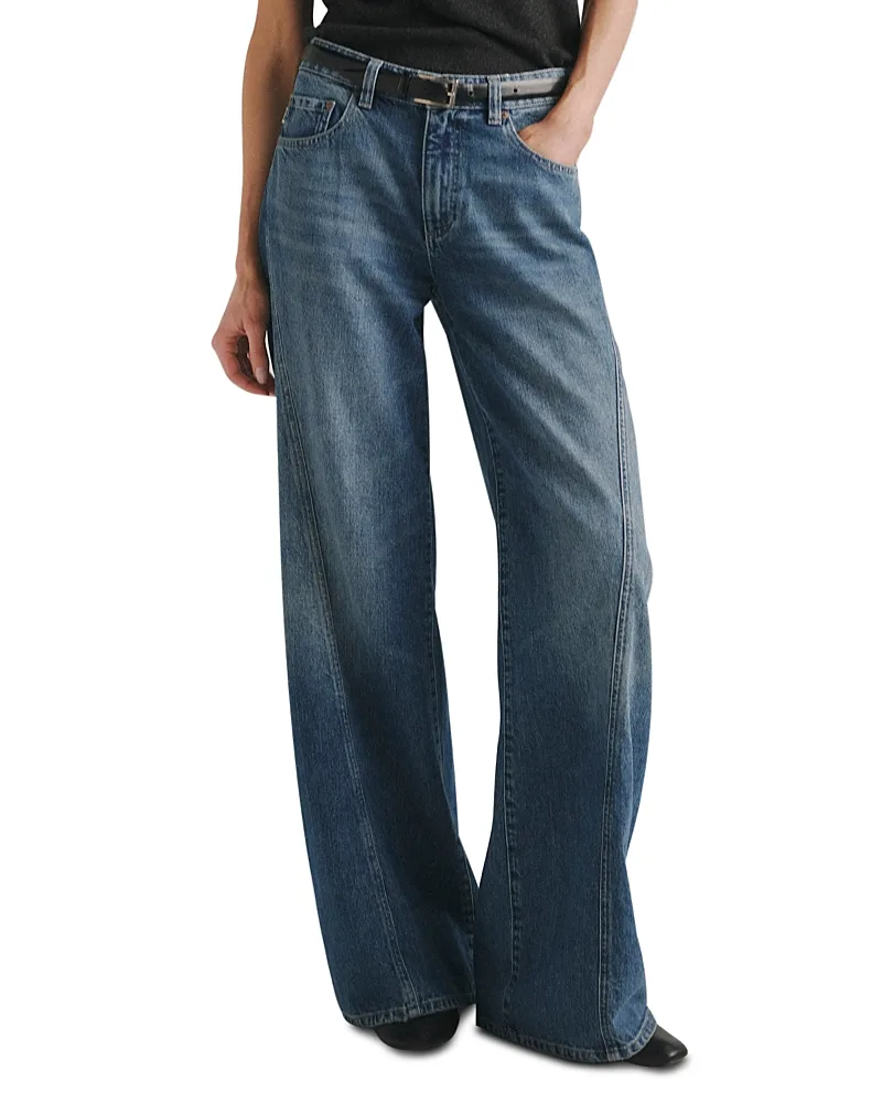 Alex Highluxe Mid Rise Baggy Wide Leg Jeans in Authentic by DL1961