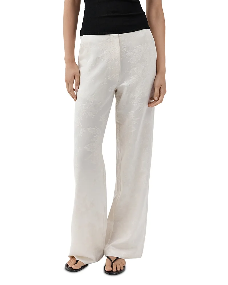 Wool & Silk Jacquard Pants by St. Agni
