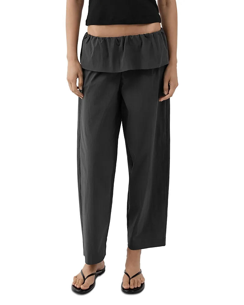 Cotton Blend Peplum Pants by St. Agni