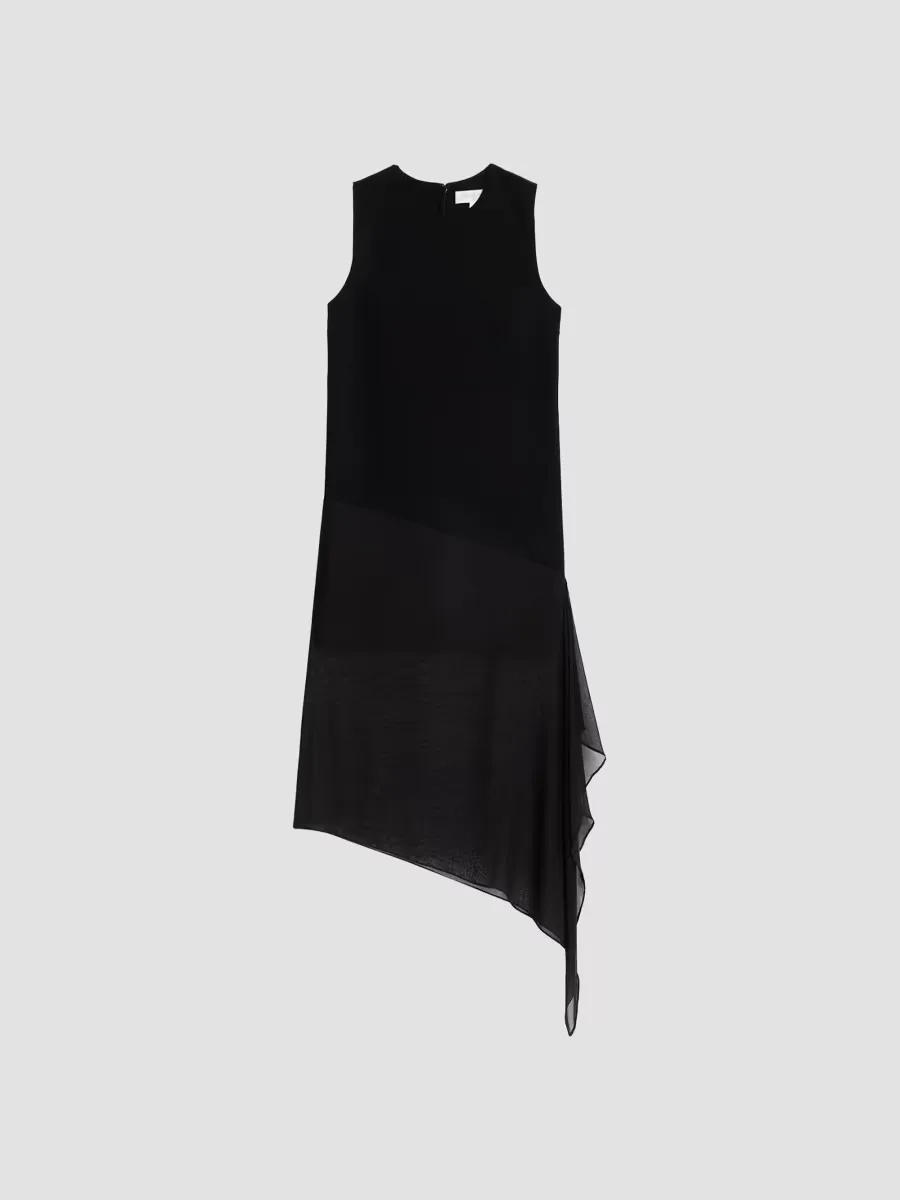 Veiled Stretch-Wool Midi Dress by MICHAEL Michael Kors