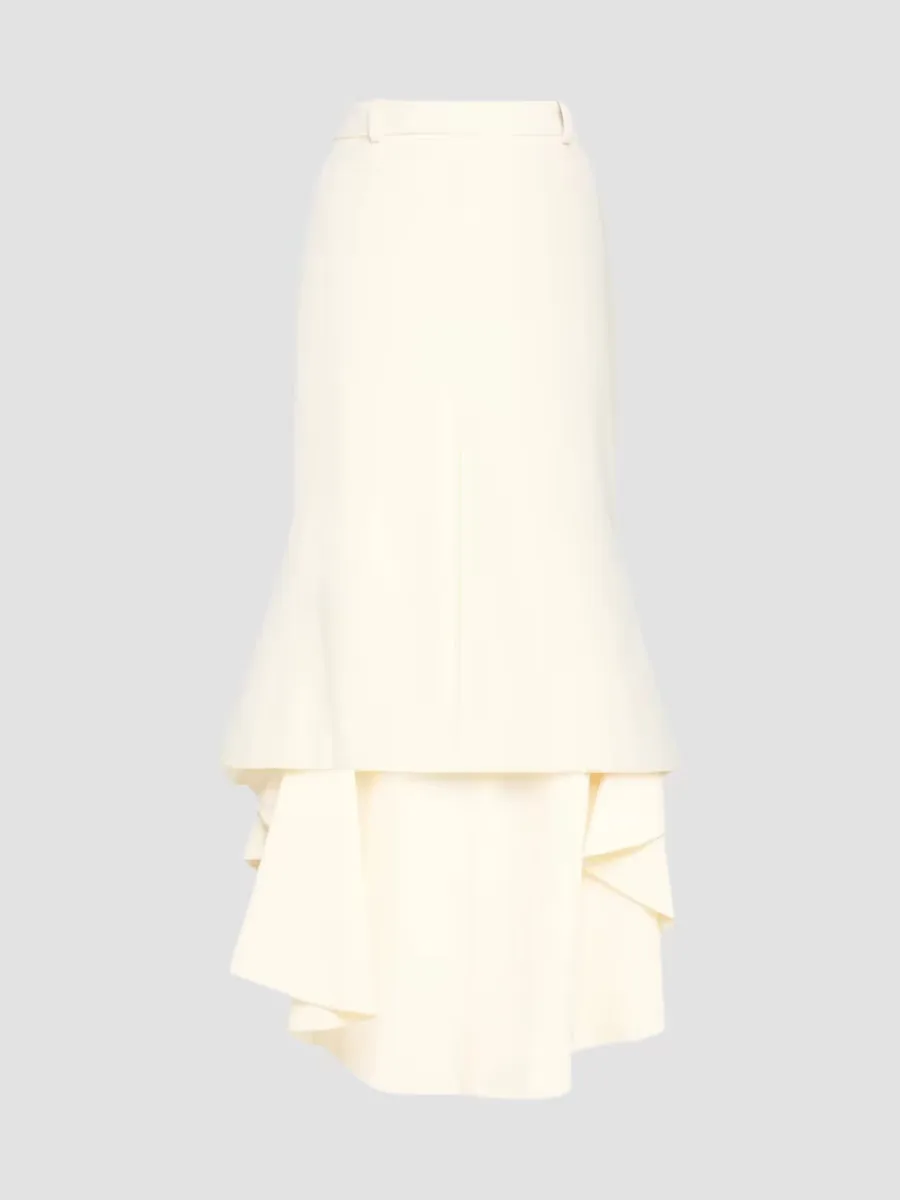 Wool High-Low Trouser Skirt by MICHAEL Michael Kors