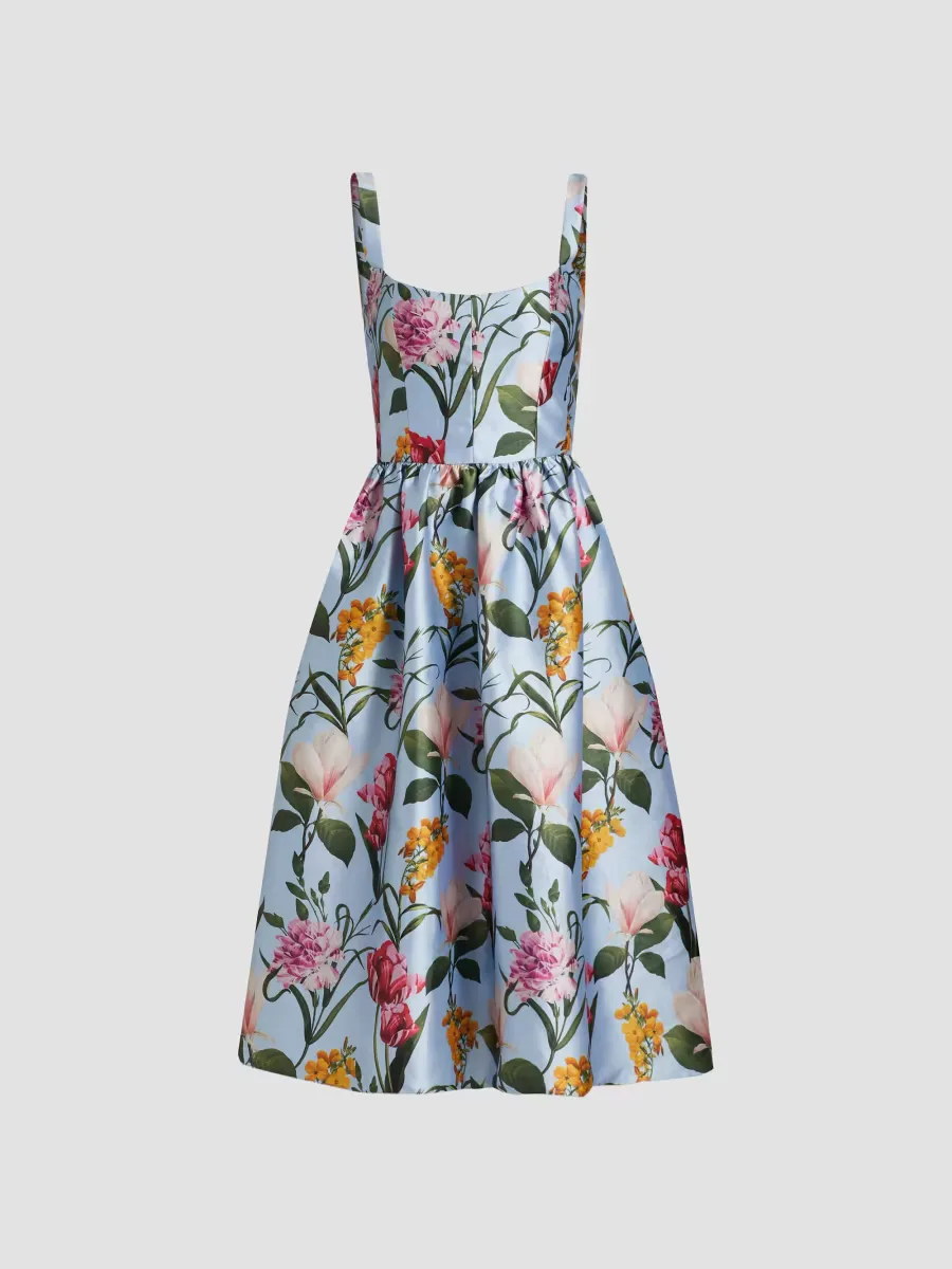 Olena Floral Midi-Dress