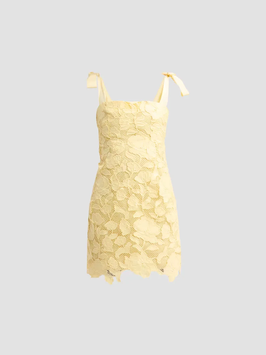 Marigolde Embroidered Mini Dress by SIMKHAI