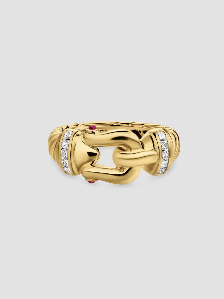 Buckle Ring in 18K Yellow Gold by David Yurman