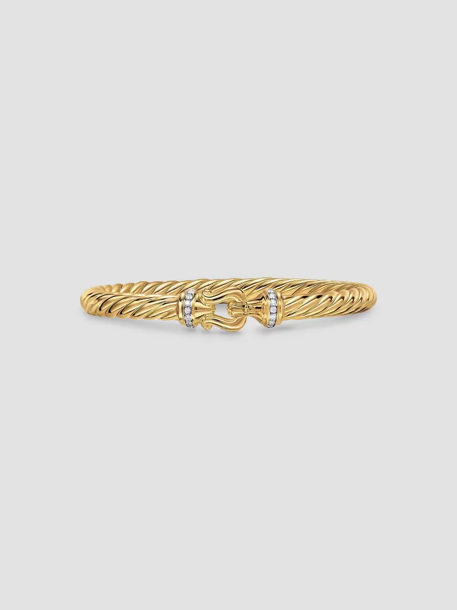 Cablespira Buckle Bracelet in 18K Yellow Gold by David Yurman