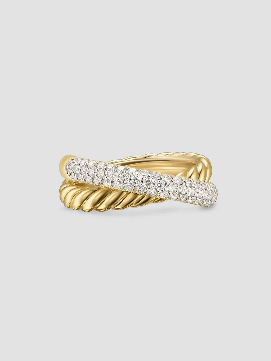 Crossover Two Row Ring in 18K Yellow Gold by David Yurman