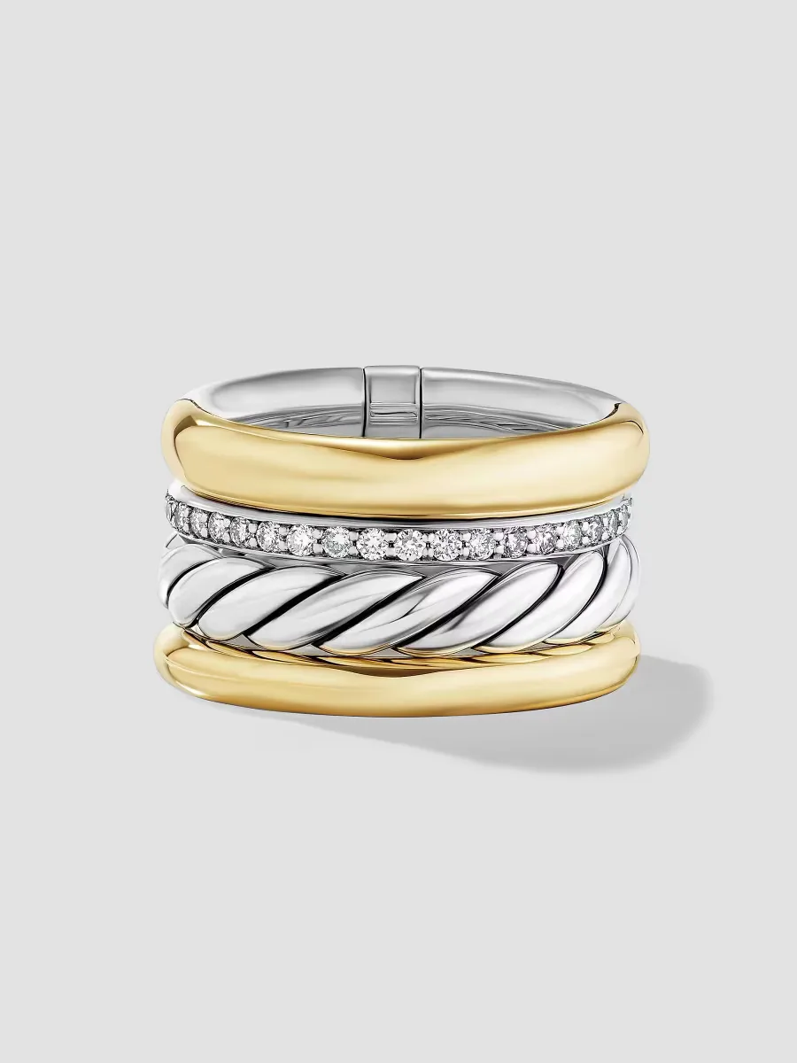 DY Mercer Multi Row Ring in Sterling Silver