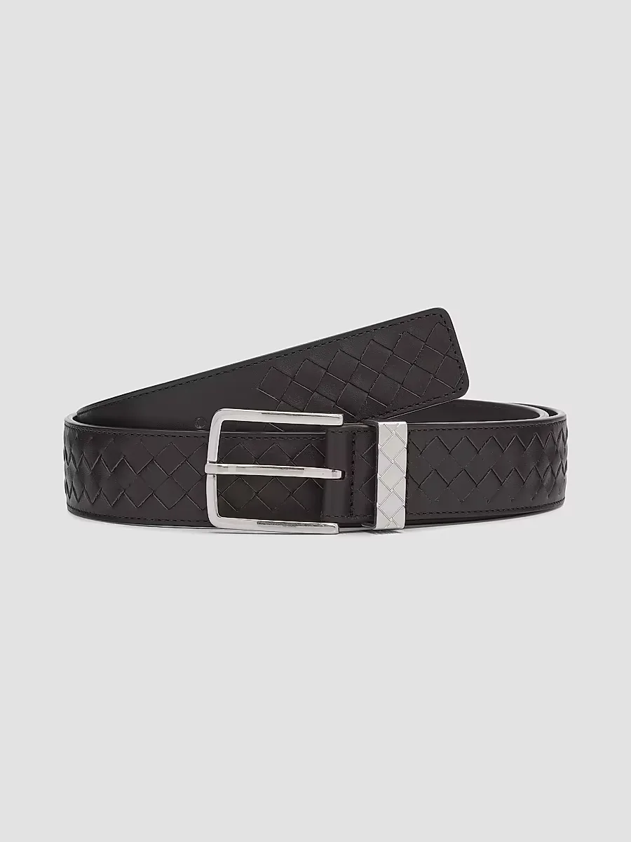 Intrecciato Loop Leather Belt by Bottega Veneta