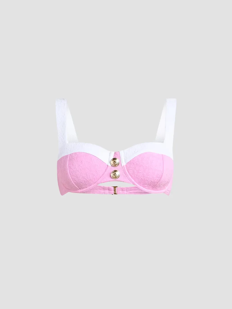 Colorblock Chic Alexandria Underwire Bikini Top by L'AGENCE