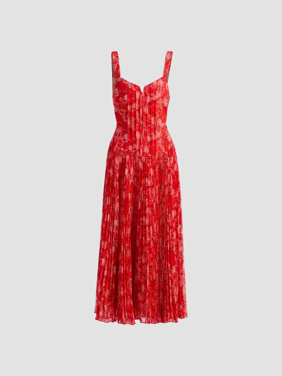 Pascual Botanical Floral Midi-Dress