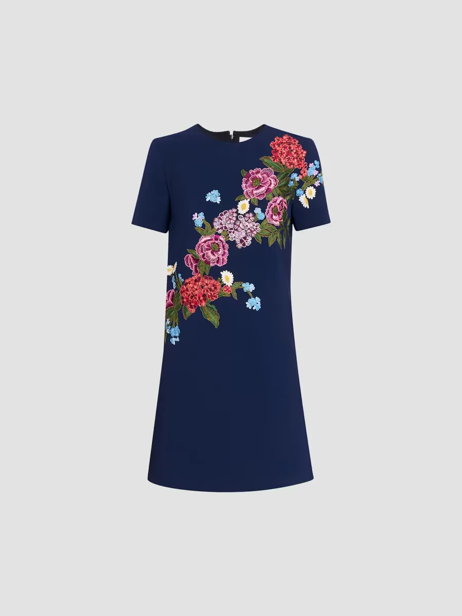 Floral Shift Mini Dress by Carolina Herrera