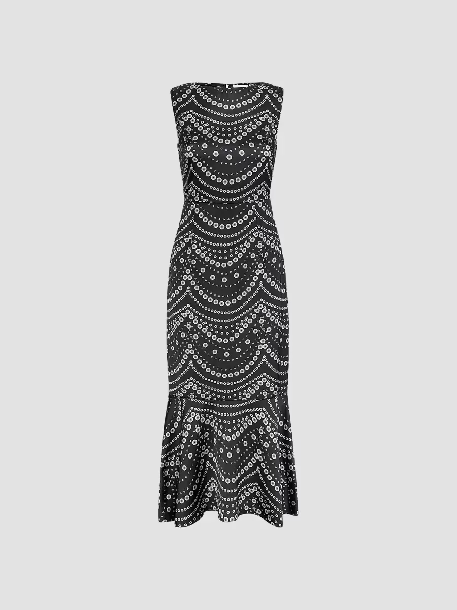 Patricia Printed Satin Midi-Dress by Misa
