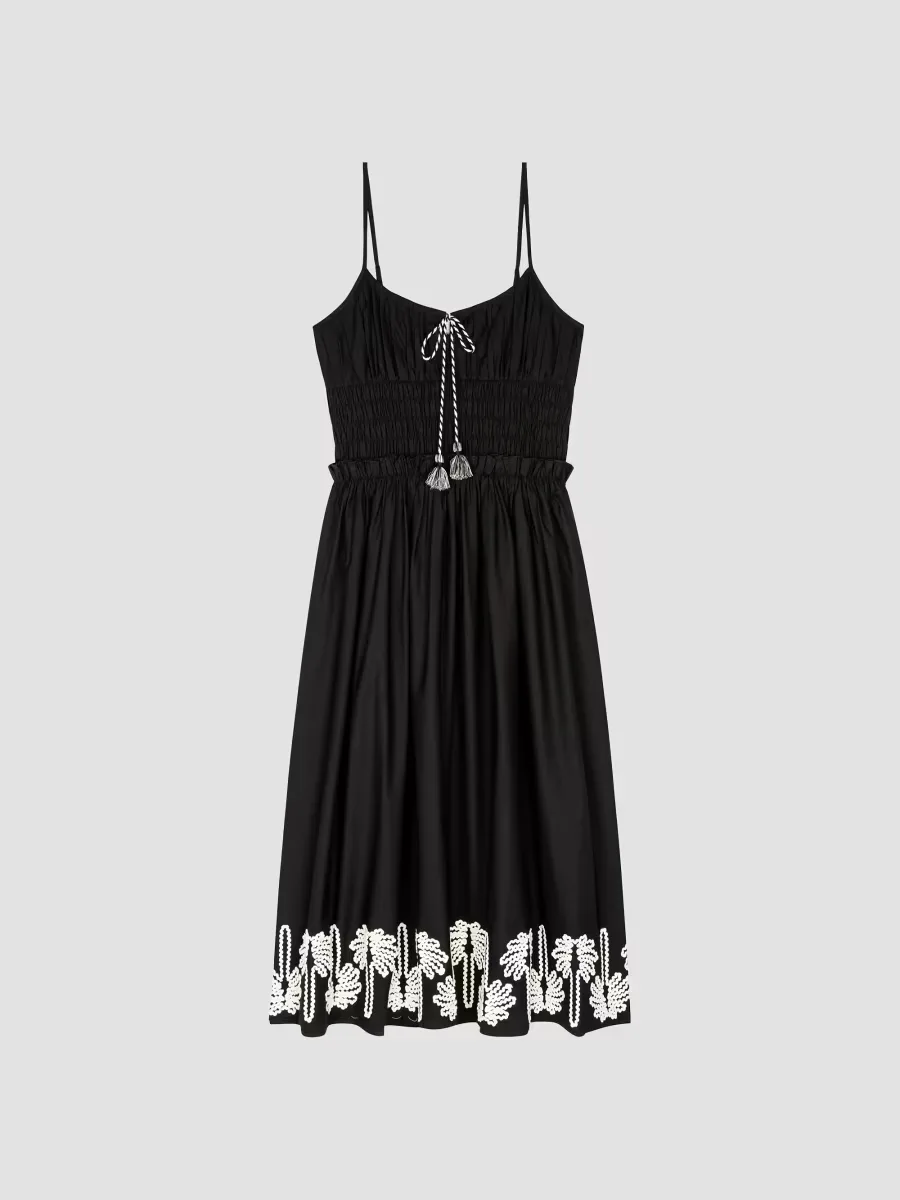 Baja Rickrack Palms Cotton Midi-Dress by Rails